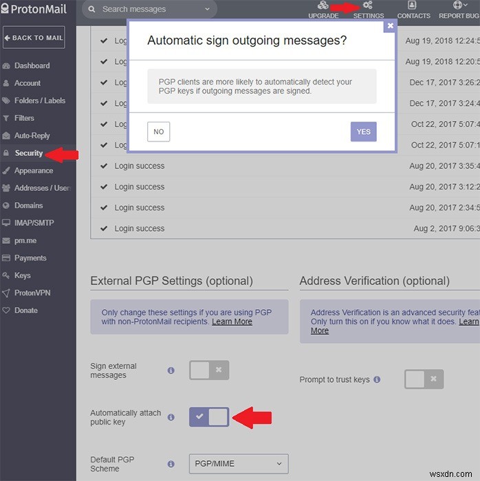 ProtonMail में PGP एन्क्रिप्शन कैसे सेट करें