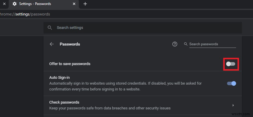 क्रोम में  पासवर्ड सहेजें  पॉप-अप को अक्षम कैसे करें 