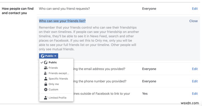 दूसरों से अपनी फेसबुक मित्र सूची कैसे छिपाएं