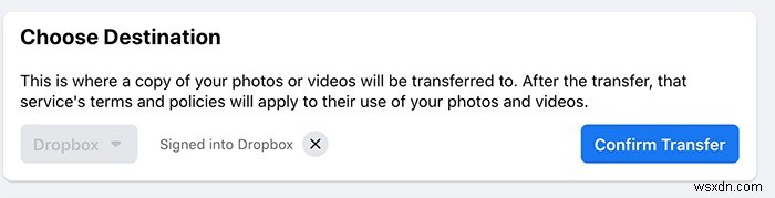 फेसबुक फोटो को ड्रॉपबॉक्स और गूगल फोटोज में कैसे ट्रांसफर करें 