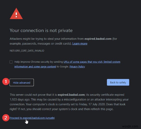 Google Chrome में  आपका कनेक्शन निजी नहीं है  को कैसे ठीक करें
