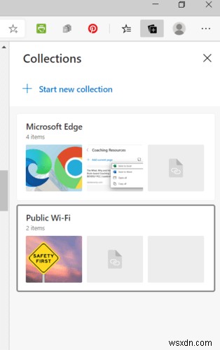 न्यू एज ब्राउजर में कलेक्शंस फीचर का उपयोग कैसे करें 