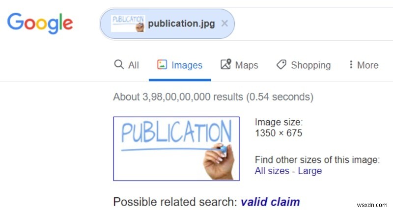 Google का उपयोग करके छवि स्रोत और विवरण कैसे खोजें 