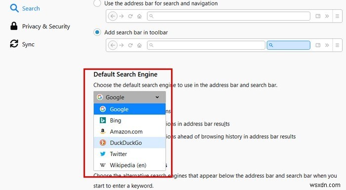 विभिन्न ब्राउज़रों में डिफ़ॉल्ट खोज इंजन को कैसे बदलें 