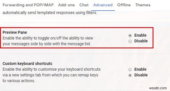 Gmail में पूर्वावलोकन फलक को सक्षम, अक्षम और उपयोग कैसे करें 