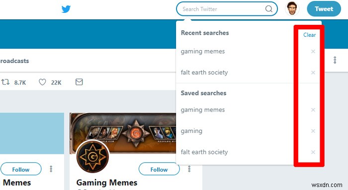 ट्विटर पर सहेजी गई खोजों को कैसे हटाएं [त्वरित युक्तियाँ] 