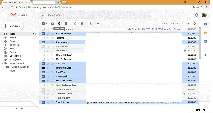 जीमेल में अवांछित ईमेल को कैसे ब्लॉक करें 