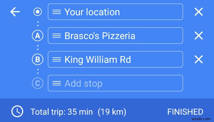 Google मानचित्र में एकाधिक स्टॉप कैसे जोड़ें 