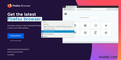 किसी साइट की जांच करने के लिए फ़ायरफ़ॉक्स  इंस्पेक्ट एलिमेंट  टूल का उपयोग कैसे करें 