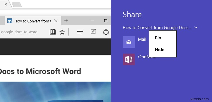 Windows 10 में Microsoft Edge का उपयोग करके वेब सामग्री कैसे साझा करें