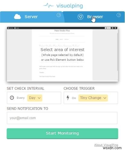 VisualPing का उपयोग करके वेब पेज परिवर्तनों की निगरानी कैसे करें 