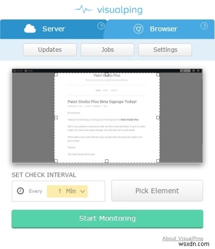 VisualPing का उपयोग करके वेब पेज परिवर्तनों की निगरानी कैसे करें 