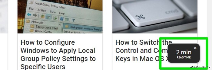 यह निफ्टी एक्सटेंशन आपको सूचित करता है कि किसी लेख को पढ़ने में कितना समय लगता है 