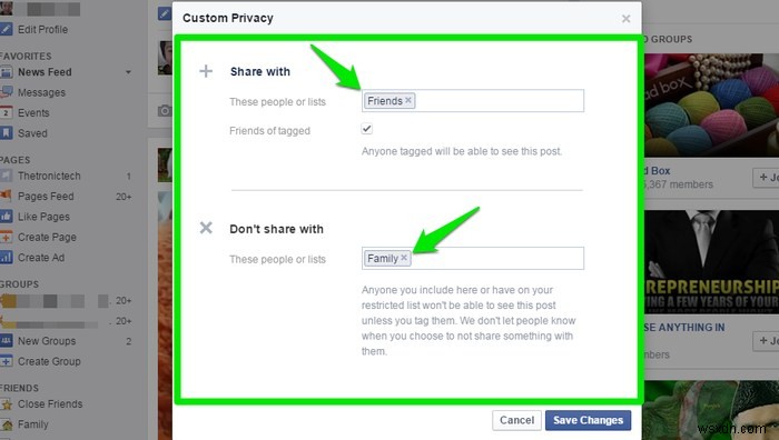 केवल विशिष्ट लोगों के लिए अपना फेसबुक स्टेटस कैसे अपडेट करें 