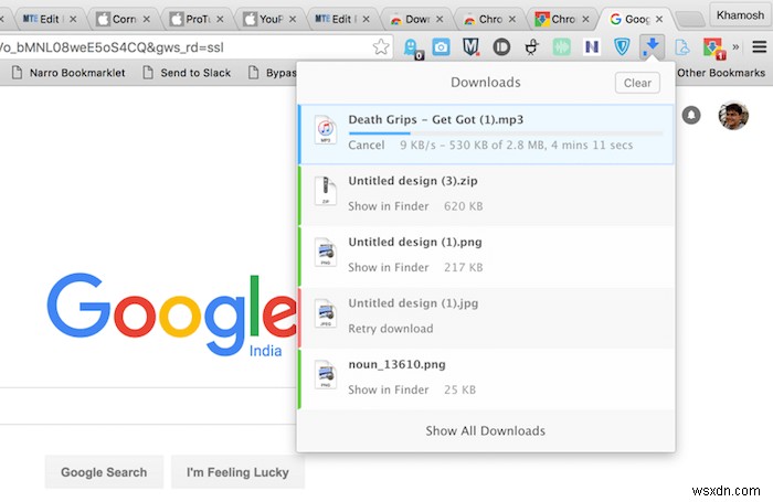 Chrome में Firefox स्टाइल डाउनलोड मैनेजर कैसे प्राप्त करें