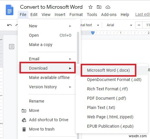 Google डॉक्स को Microsoft Word में कैसे बदलें (और इसके विपरीत) 