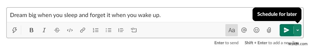 स्लैक मैसेज कैसे शेड्यूल करें