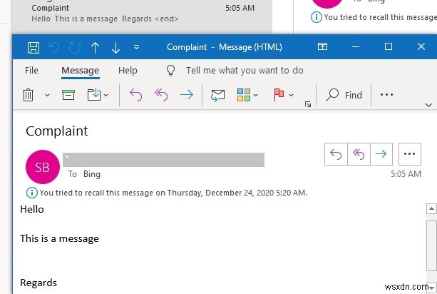 आउटलुक में भेजे गए ईमेल को कैसे याद करें