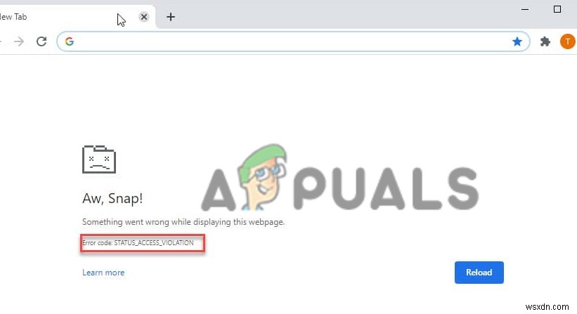 कैसे ठीक करें  अरे, स्नैप! STATUS_ACCESS_VIOLATION” क्रोम और एज पर त्रुटि 
