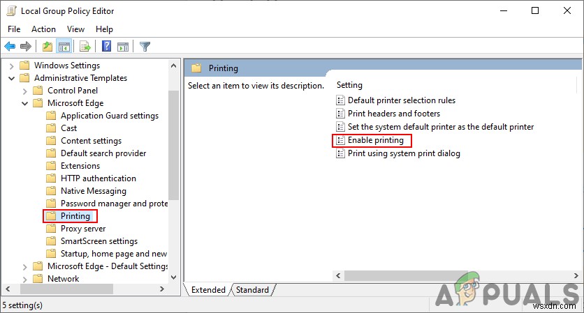 विंडोज 10 पर माइक्रोसॉफ्ट एज में प्रिंटिंग को डिसेबल कैसे करें? 