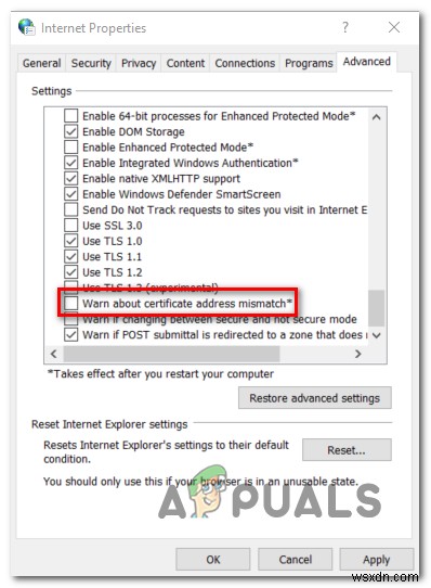 ठीक करें:Internet Explorer या Edge में DLG_FLAGS_SEC_CERT_DATE_INVALID 