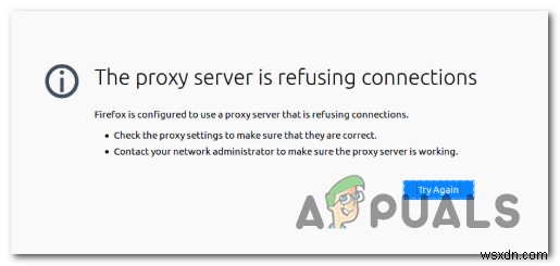 कैसे हल करें  प्रॉक्सी सर्वर कनेक्शन से इनकार कर रहा है  फ़ायरफ़ॉक्स पर त्रुटि 