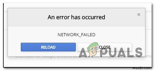 Google Chrome वेब स्टोर ठीक करें NETWORK_FAILED 