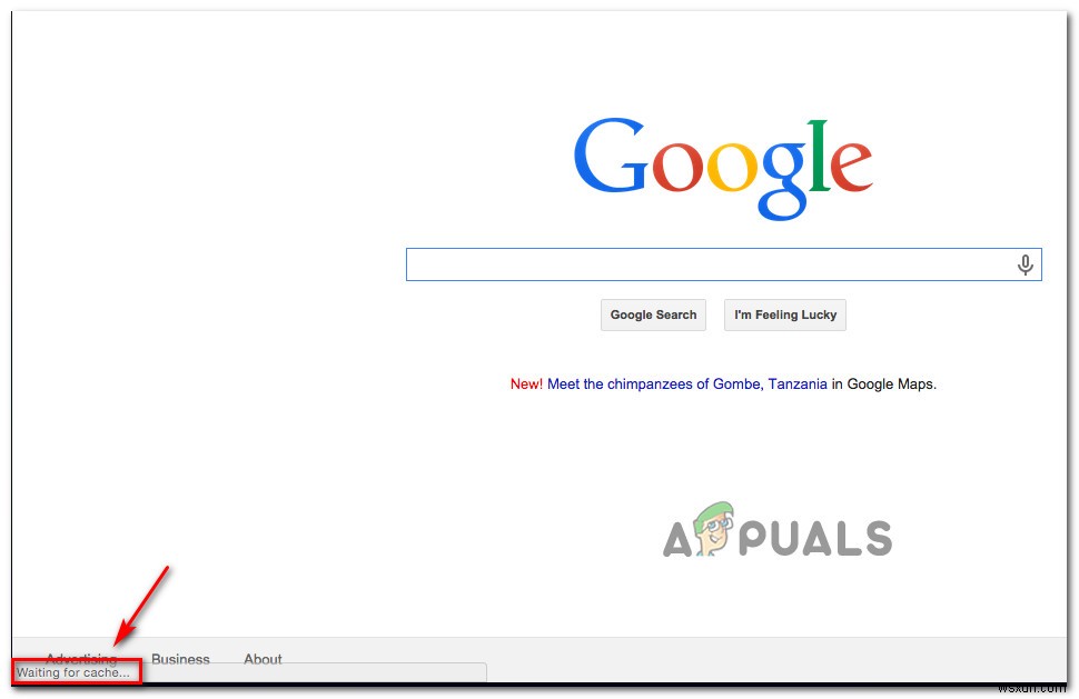 फिक्स:Google क्रोम  कैश की प्रतीक्षा कर रहा है  