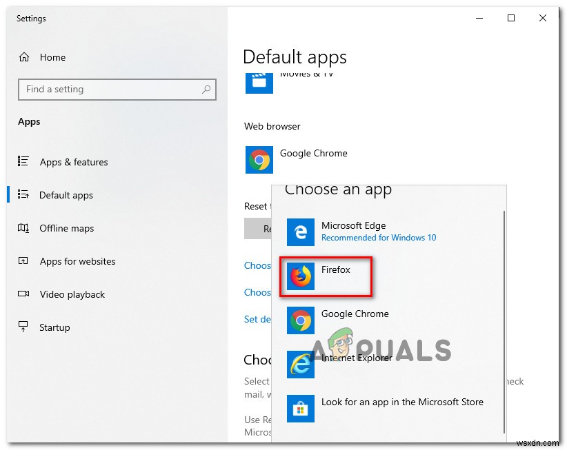 फिक्स:विंडोज 10 पर फ़ायरफ़ॉक्स को डिफ़ॉल्ट ब्राउज़र के रूप में सेट नहीं कर सकता 