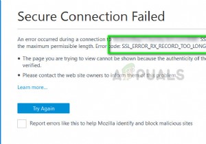 ठीक करें:SSL_ERROR_RX_RECORD_TOO_LONG 