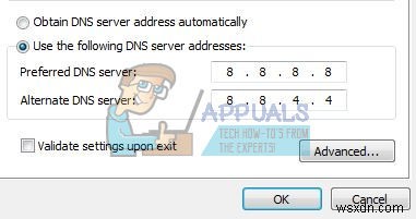 फिक्स:Google क्रोम पर dns_probe_final_bad_config 