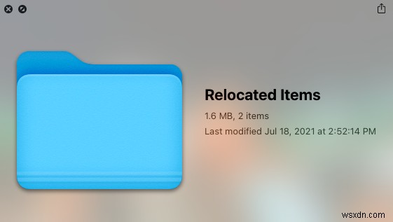 MacOS Catalina पर स्थानांतरित आइटम फ़ोल्डर:यह क्या है? और इसे कैसे मिटाएं? 
