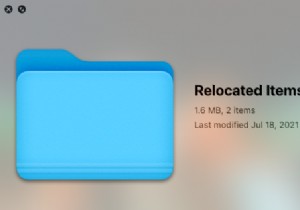 MacOS Catalina पर स्थानांतरित आइटम फ़ोल्डर:यह क्या है? और इसे कैसे मिटाएं? 