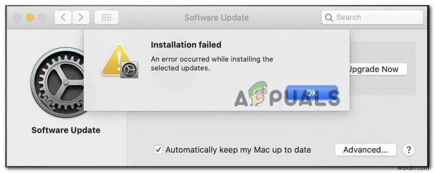 MacOS पर  चयनित अपडेट इंस्टॉल करते समय हुई त्रुटि  को कैसे ठीक करें 