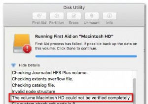 [फिक्स] मैक अमान्य नोड संरचना त्रुटि (पूरी तरह से सत्यापित नहीं किया जा सका) 