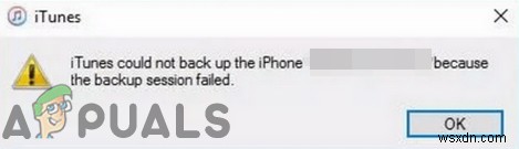 फिक्स:iPhone बैकअप सत्र विफल 