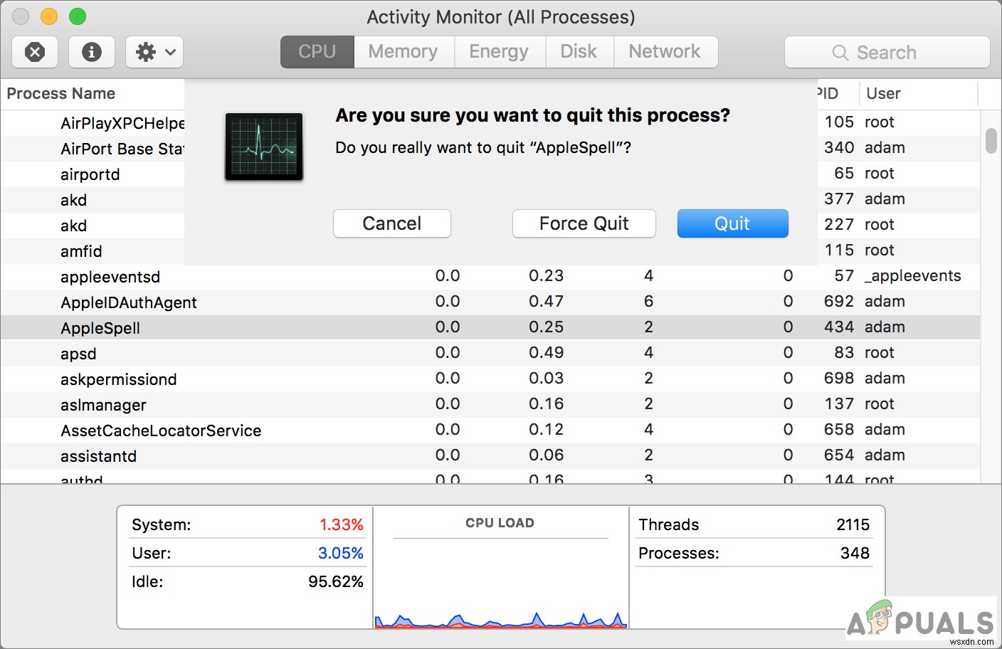 AppleSpell क्या है और यह मेरे Mac पर क्यों चल रहा है? 