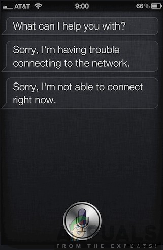 ठीक करें:Siri नेटवर्क से कनेक्ट नहीं हो सकता