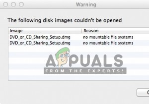 फिक्स:डिस्क इमेज को  नो माउंटेबल फाइल सिस्टम्स  नहीं खोला जा सका 