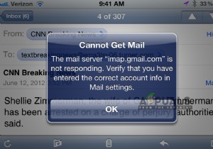 फिक्स:imap.gmail.com iPhone/iPad पर प्रतिसाद नहीं दे रहा है 