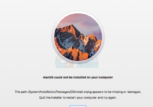 फिक्स:पथ /System/Installation/Packages/OSInstall.mpkg गायब या क्षतिग्रस्त प्रतीत होता है 