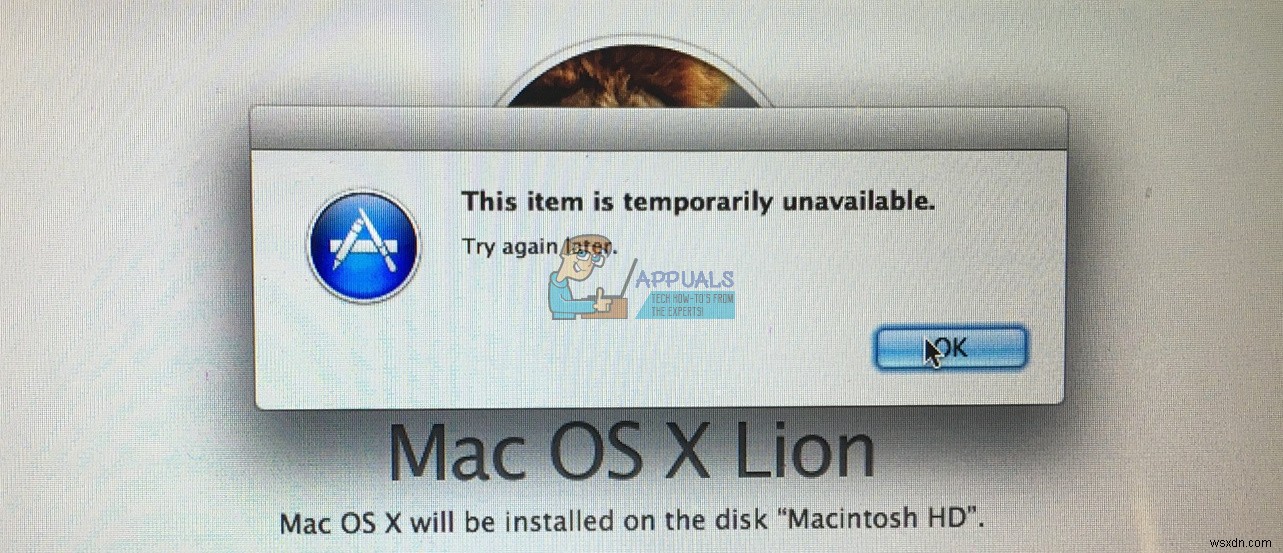 कैसे ठीक करें यह आइटम आपके MacOS या OS X को पुनः स्थापित करने के बाद अस्थायी रूप से अनुपलब्ध है