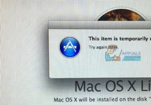 कैसे ठीक करें यह आइटम आपके MacOS या OS X को पुनः स्थापित करने के बाद अस्थायी रूप से अनुपलब्ध है