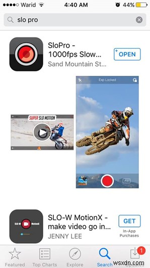 SloPro - iOS (iPad/iPhone) के लिए स्लो मोशन ऐप