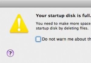 ठीक करें:आपकी स्टार्टअप डिस्क भर गई है