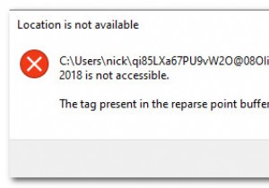 फिक्स:OneDrive पर  रिपार्स पॉइंट बफ़र में मौजूद टैग अमान्य है  