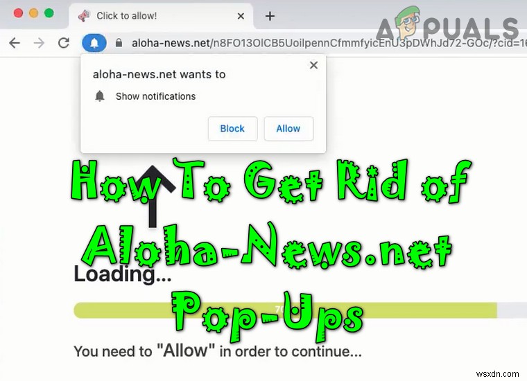 ब्राउज़ करते समय Aloha-News.net पॉप-अप से कैसे छुटकारा पाएं? 