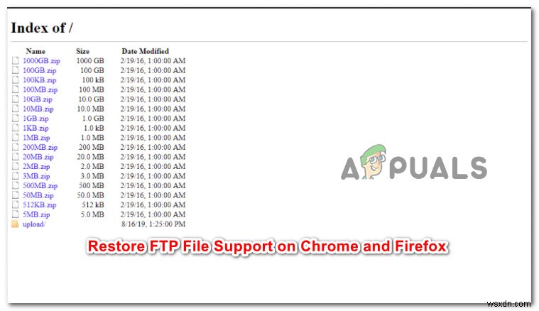 क्रोम और फ़ायरफ़ॉक्स में एफ़टीपी फाइलों के लिए  सेव लिंक एज़  विकल्प को कैसे पुनर्स्थापित करें? 
