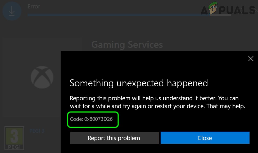 गेमिंग सेवाओं को कैसे ठीक करें त्रुटि स्थापित करें 0x80073D26 