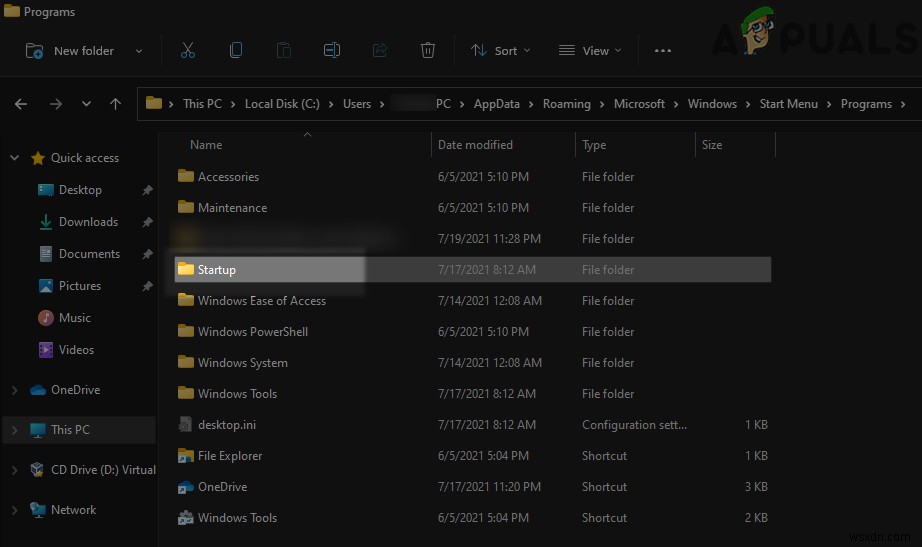 विंडोज 11/10 पर स्टार्टअप फोल्डर को कैसे एक्सेस करें 